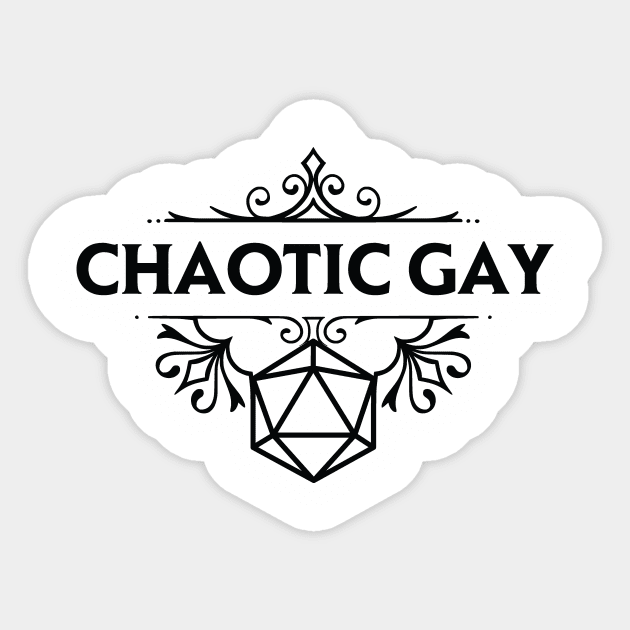 Chaotic Gay Alignment Sticker by OfficialTeeDreams